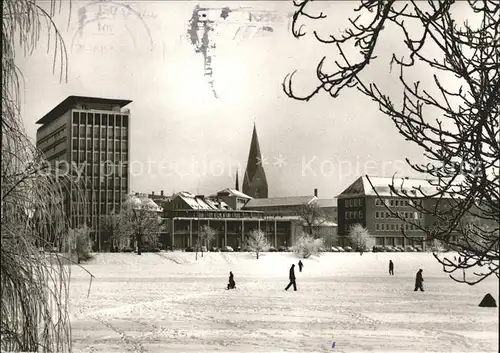 Kiel Zugefrorener Kleiner Kiel mit Altstadt 1963 Kat. Kiel