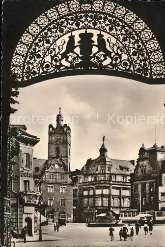 Darmstadt Durchblick vom Schloss zum Marktplatz Kat. Darmstadt