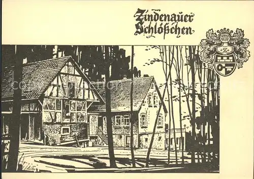 hf19445 Steinau Odenwald Zindenauer Schloesschen Zeichnung Kategorie. Fischbachtal Alte Ansichtskarten