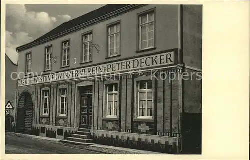 Westum Weinhandlung Dampfbrennerei Restauration Decker Kat. Sinzig