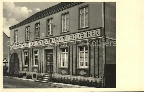 Westum Weinhandlung Dampfbrennerei Restauration Decker Kat. Sinzig