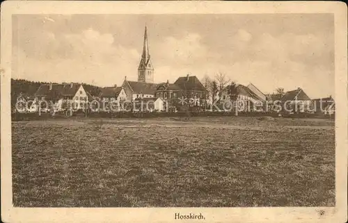 Hosskirch Ortsansicht mit Kirche Kat. Hosskirch