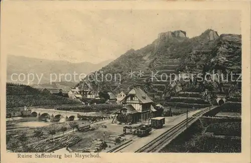 Mayschoss Ruine Saffenburg Bahnhof Eisenbahn Kat. Mayschoss