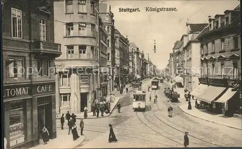 Stuttgart Koenigstrasse Strassenbahn Kat. Stuttgart