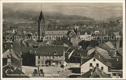 Neunkirchen Saar Blick von der oberen Kirche Kat. Neunkirchen