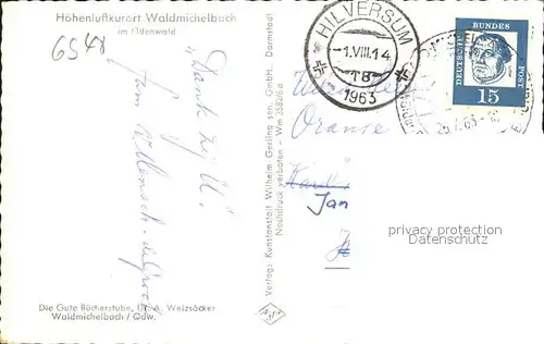 Waldmichelbach Gesamtansicht Hoehenluftkurort / Wald-Michelbach /Bergstrasse LKR