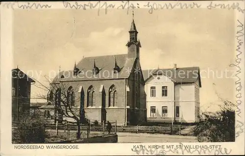 Wangerooge Nordseebad Katholische Kirche mit St. Willehad Stift / Wangerooge /Friesland LKR