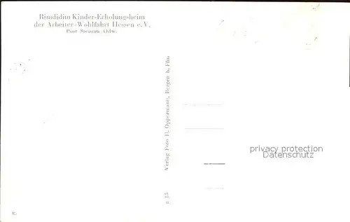hf19740 Steinau Odenwald Rimdidim Kinder Erholungsheim Arbeiterwohlfahrt Kategorie. Fischbachtal Alte Ansichtskarten