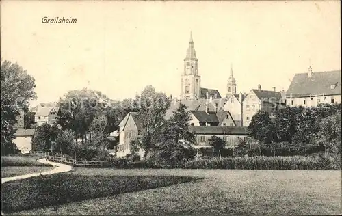 Crailsheim Blick zur Kirche Kat. Crailsheim