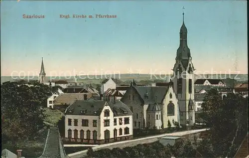 Saarlouis Evangelische Kirche und Pfarrhaus Kat. Saarlouis