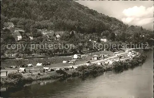 Schlierbach Heidelberg Zeltplatz im Neckartal Camping Kat. Heidelberg