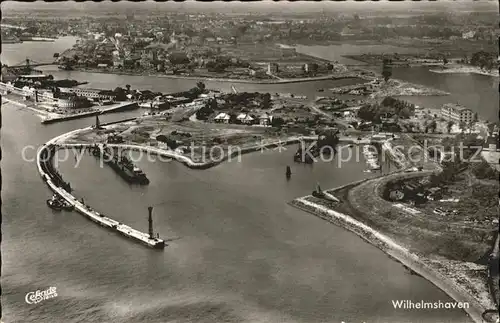 Wilhelmshaven Fliegeraufnahme Hafen Mole Kat. Wilhelmshaven