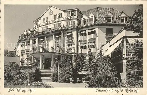 Bad Mergentheim Kuranstalt Hotel Hohenlohe Kat. Bad Mergentheim