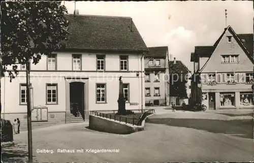 Gaiberg Rathaus mit Kriegerdenkmal Kat. Gaiberg