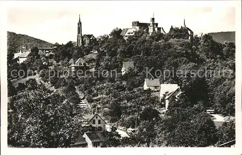 Dilsberg Blick zur Bergfeste Kat. Neckargemuend