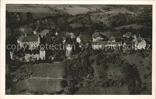 Kuenzelsau Burg Stetten am Kocher Fliegeraufnahme Straehle Bild Nr. 5105 Kat. Kuenzelsau