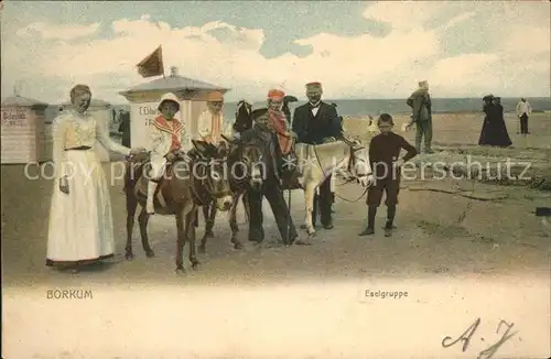 Borkum Nordseebad Eselgruppe am Strand / Borkum /Leer LKR