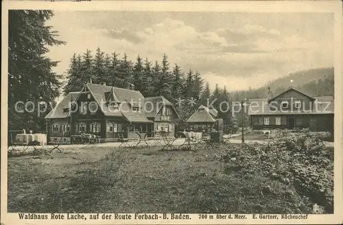 Forbach Baden Waldhaus Restaurant Rote Lache Kat. Forbach