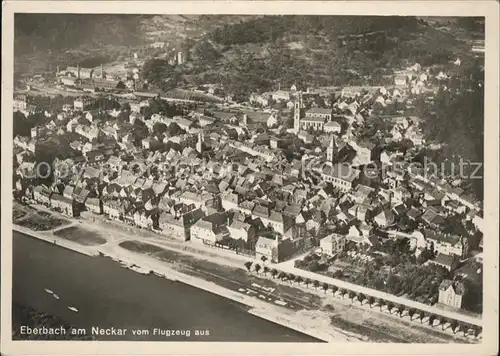 Eberbach Baden am Neckar Fliegeraufnahme Kat. Eberbach