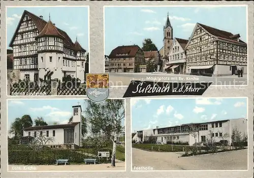 Sulzbach Murr Schloss Lautereck Marktplatz Fachwerkhaus Kirche Festhalle Wappen Luftkurort Kat. Sulzbach an der Murr