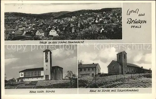 Bruecken Pfalz Blick ins Ohmbachtal Kirche Schwesternhaus Kat. Bruecken (Pfalz)
