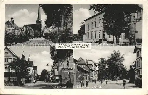 Schwarzenbek Kirche Bahnhof Am Markt Lauenburger Strasse Kat. Schwarzenbek