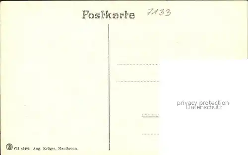 Maulbronn Klosterhof Kuenstlerkarte Kat. Maulbronn