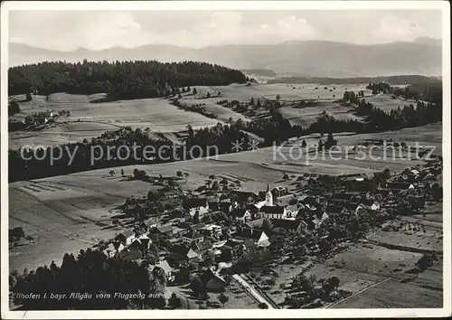 Ellhofen Allgaeu Fliegeraufnahme Kat. Weiler Simmerberg