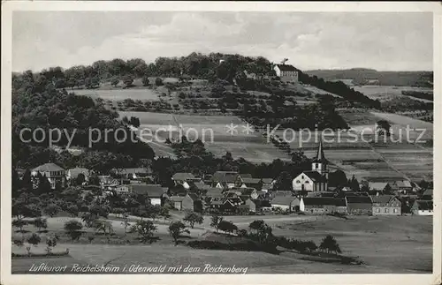 Reichelsheim Odenwald Panorama mit Reichenberg Kat. Reichelsheim (Odenwald)