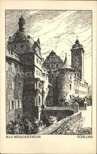 Bad Mergentheim Schloss Kuenstlerkarte Kat. Bad Mergentheim