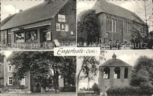 Engerhafe Kaufhaus Kirche Pfarrhaus Glockenturm Kat. Suedbrookmerland