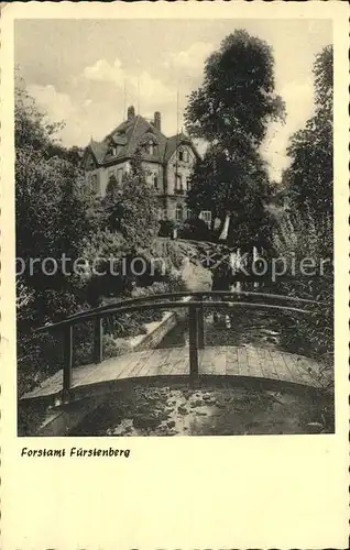 Fuerstenberg Westfalen Forstamt Holz Bruecke Kat. Bad Wuennenberg