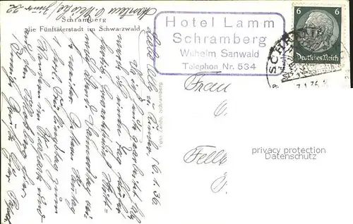 Schramberg Fliegeraufnahme Goettelbachtal Hotel Lamm Kat. Schramberg