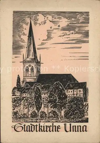 Unna Stadtkirche Kuenstlerkarte Kat. Unna
