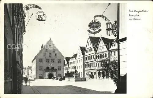 Bad Mergentheim Marktplatz mit Rathaus Kat. Bad Mergentheim