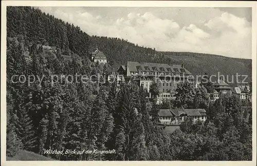 Bad Wildbad Blick auf die Kuranstalt Kat. Bad Wildbad