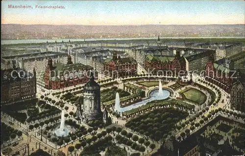 Mannheim Friedrichsplatz (Luftaufnahme) Kat. Mannheim