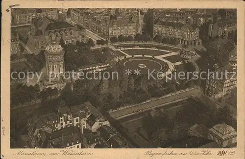 Mannheim Wasserturm (Luftaufnahme) Kat. Mannheim