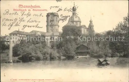 Mannheim Stadtpark mit Sternwarte Kat. Mannheim