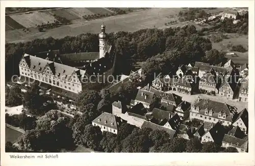 Weikersheim Luftaufnahme mit Schloss Kat. Weikersheim