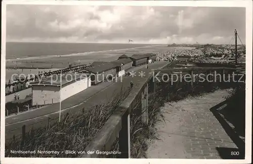 Norderney Nordseebad Blick von der Georgshoehe Kat. Norderney