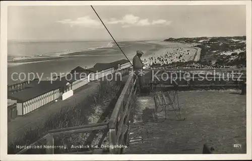 Norderney Nordseebad Blick von der Georgshoehe Kat. Norderney