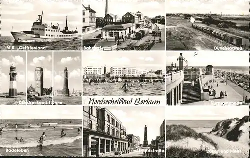 Borkum Nordseebad Bahnhof u.Strandstrasse / Borkum /Leer LKR