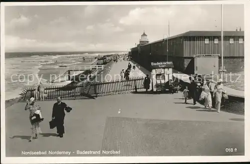 Norderney Nordseebad Badestrand mit Nordbad Kat. Norderney