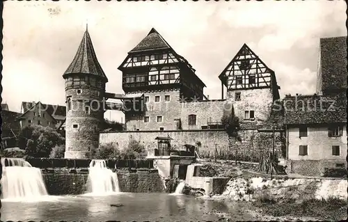 Balingen Altes Schloss mit Wasserturm Kat. Balingen