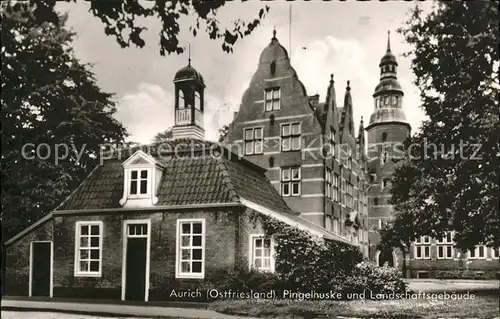 Aurich Ostfriesland Pingelhuske u.Landschaftsgebaeude Kat. Aurich