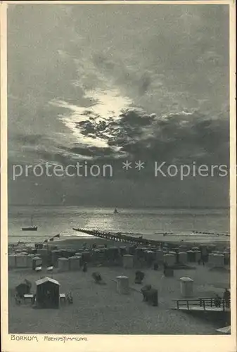 Borkum Nordseebad Abenstimmung am Strand / Borkum /Leer LKR