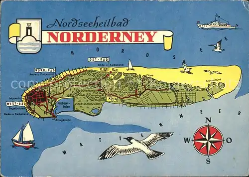 Norderney Nordseebad mit den 3 Baedern (West Nord Ost) Kat. Norderney