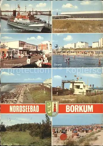 Borkum Nordseebad Bismarckstrasse, Faehranleger u.Wellenbad / Borkum /Leer LKR