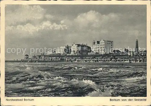 Borkum Nordseebad Blick von der Seeseite / Borkum /Leer LKR